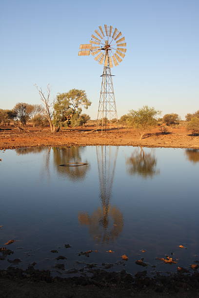 Outback windmill stock photo