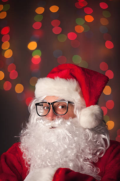 istock Santa Claus Wearing Hipster Glasses 526426523