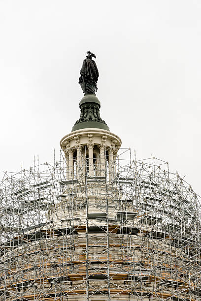 istock Scaffolding used in building restoration 526427415
