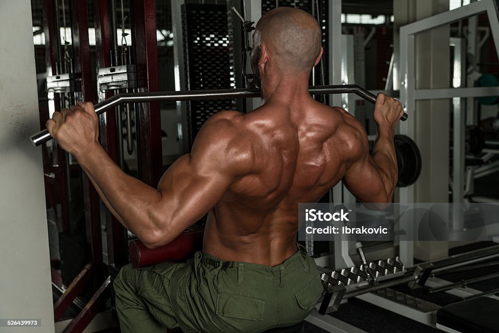 Bodybuilder Doing Heavy Weight Exercise For Back Mature Man Doing Back Exercises In The Gym Active Lifestyle Stock Photo