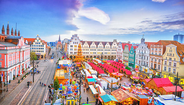 Rostock - Christmas Market at sunset