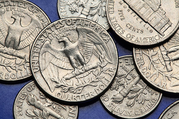 istock Coins of USA. US quarter. Bald Eagle 526441651