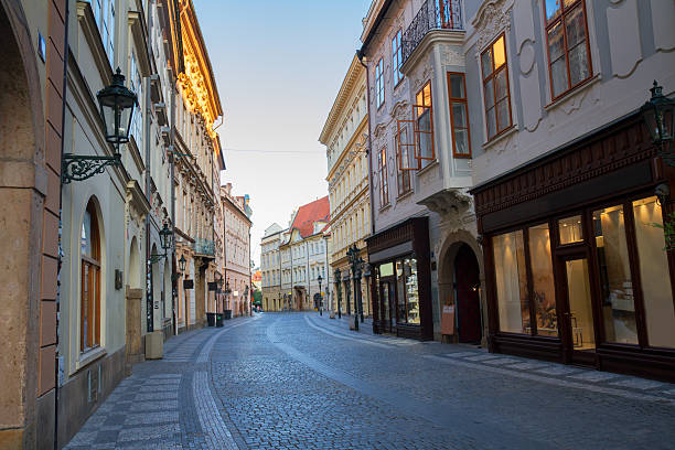 istock street in old town, Prague 526444193