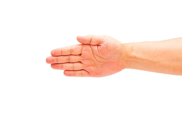 istock Man hand sign isolated on white background 526446739