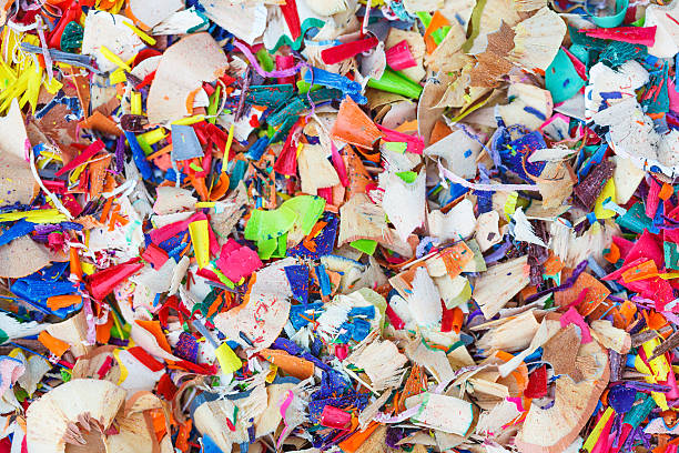 istock Scraps of colored pencils 526447039