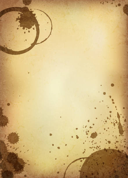 istock Classic vintage background. Old paper sheet with stains of coffe 526465333