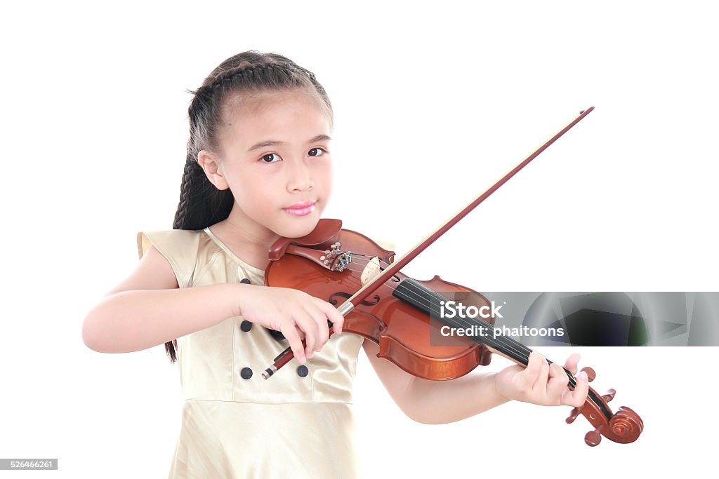 beautiful girl playing violin isolated on white background Student Stock Photo