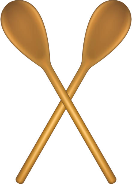 Two Join Spoons Crossed Spoons Stock Photos, Pictures & Royalty-Free Images - iStock