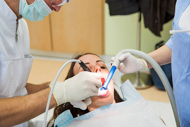 istock Cute young women at the dentist 526471151