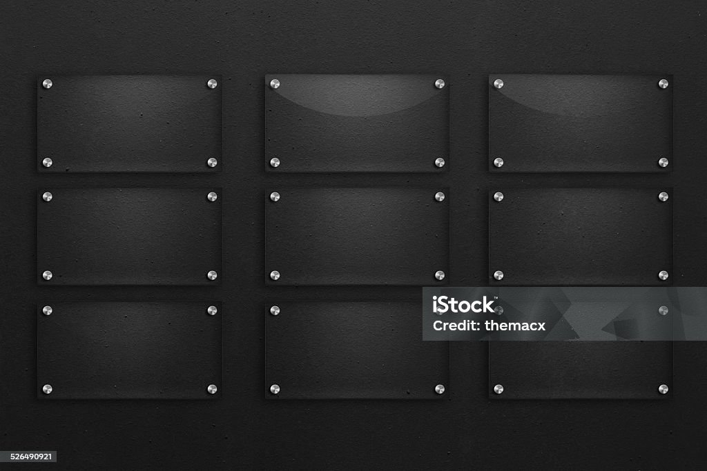 Blank glass plate with black textured background Blank glass plate with black textured background. Advertisement Stock Photo