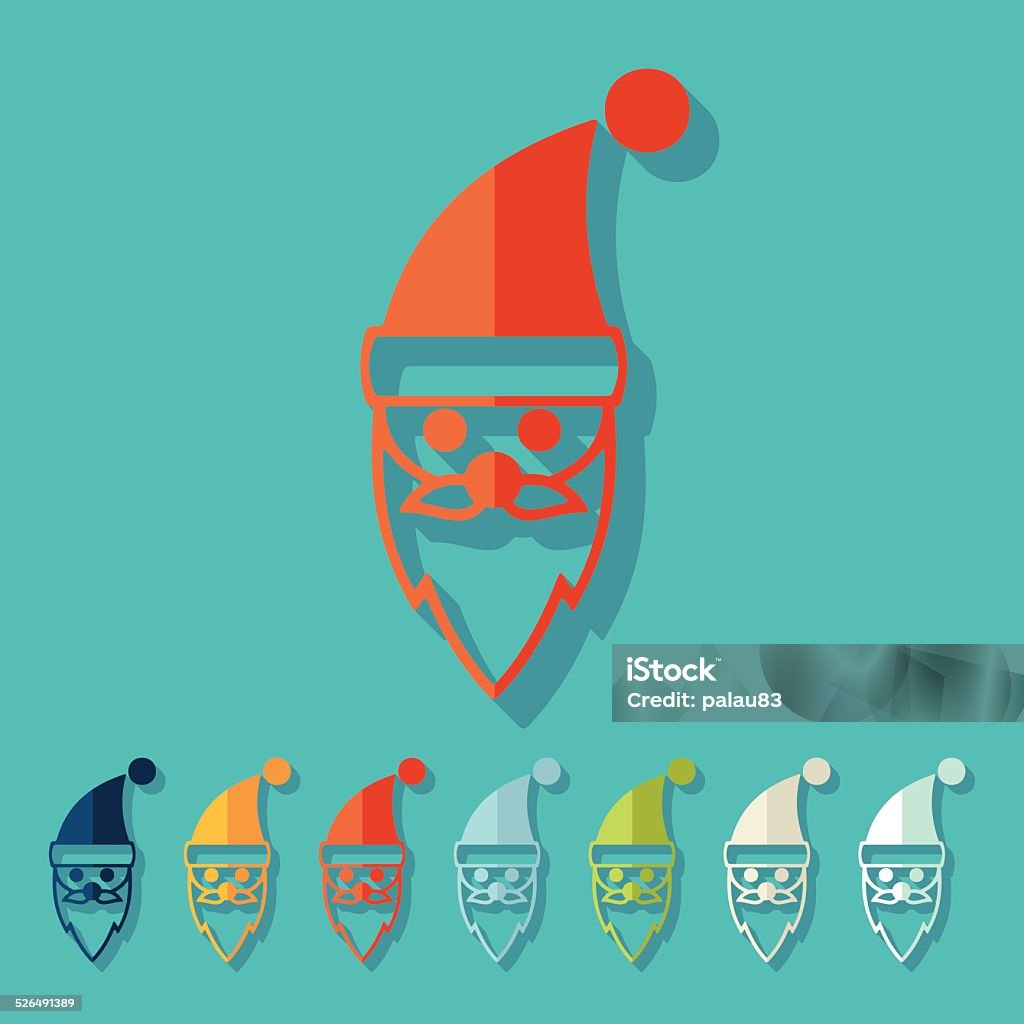 Abstract Santa Design Flat Design Santa Claus Stock Illustration - Download Image Now ...