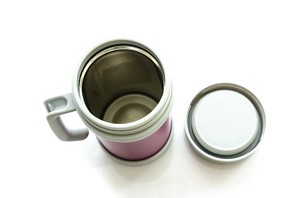 istock Heat protection-pink thermos for coffee mug, isolated 526493769
