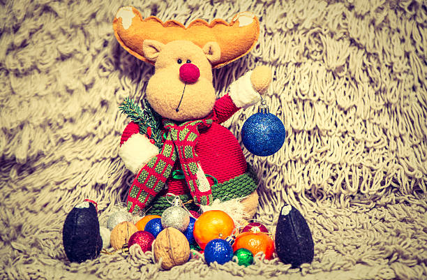istock Christmas decoration on warm background 526496597