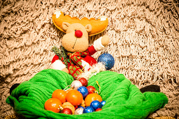 istock Christmas decoration on warm background 526496615