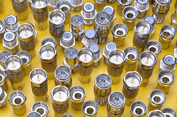 istock Connectors to connect coaxial rf cable 526505387