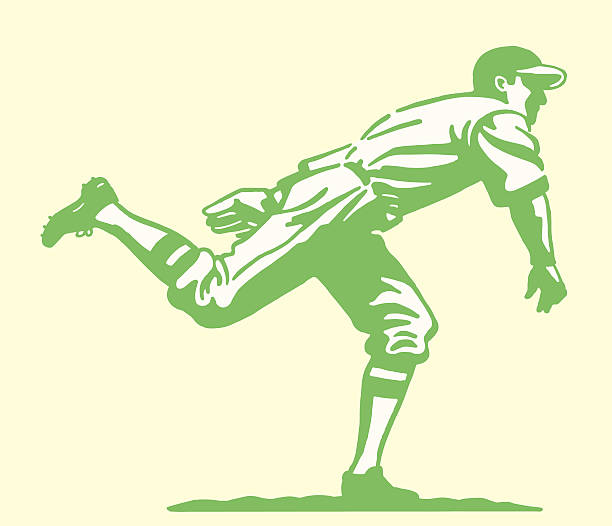 baseball player-pitcher - teenagers only stock illustrations