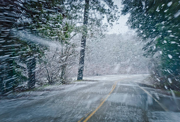 istock Snowy Drive in the Country 526509971