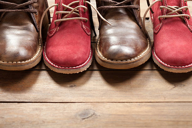 istock Shoes on wooden floor 526531419