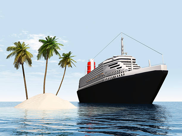 istock Island and Cruise Ship 526533935