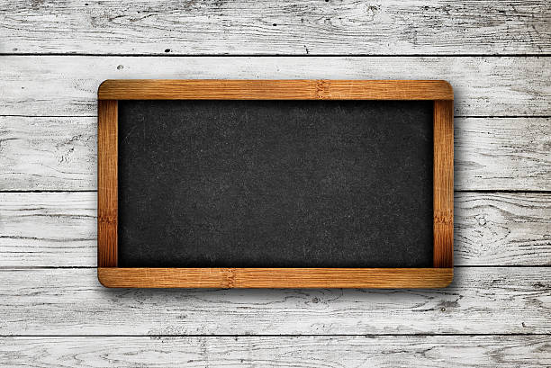 istock Blank Slate on Wooden Background 526534115