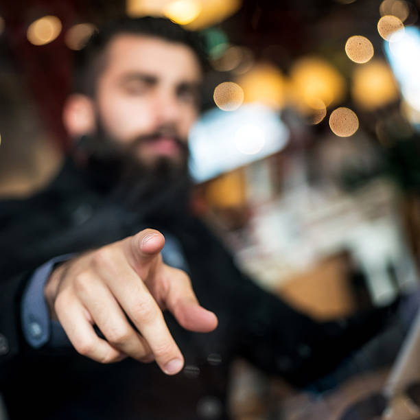 istock Young Hipster and Monitor Touch 526534315