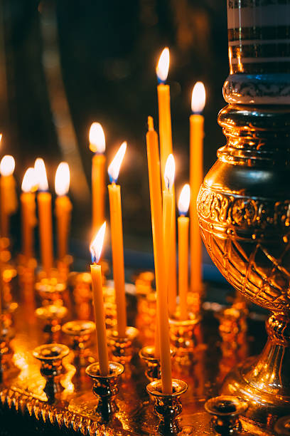 istock Interior Of Belarussian Orthodox Church In Easter 526535943