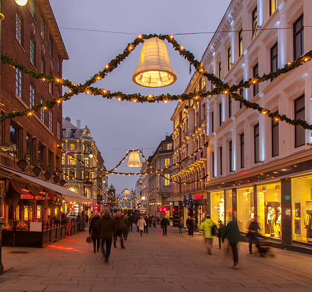 istock Christmas street in December afternoon. 526536153