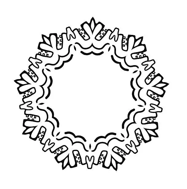 Vector illustration of vector ethnic round ornament