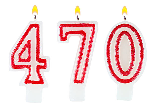 istock candles number four hundred seventy isolated on white background 526537623