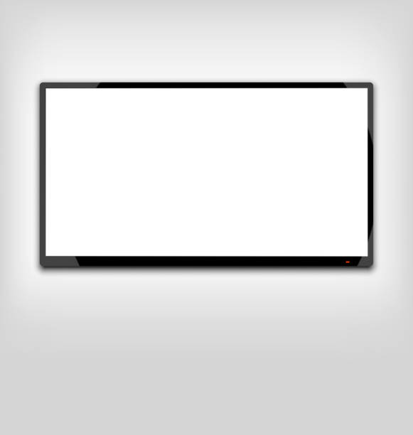 lcd-led-fernseher oder in der wand - wide screen stock-grafiken, -clipart, -cartoons und -symbole