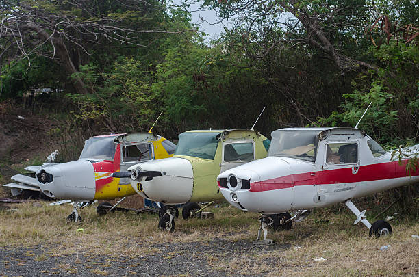 istock old derelict airplanes in scrapyard 526545218