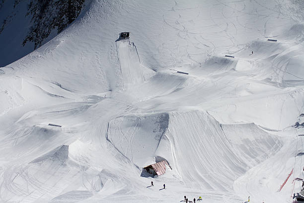 istock Snow park in mountain ski resort 526545967