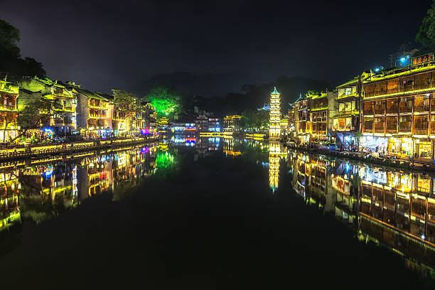 istock night view of fenghuang 526546422