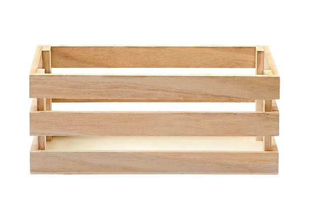 istock Wooden box isolated on white 526546866
