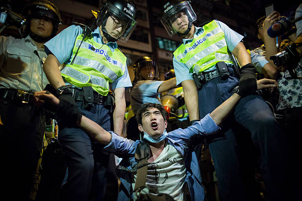 гонконг демократии протест - occupy movement стоковые фото и изображения