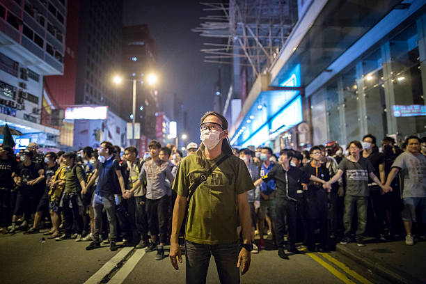 hong kong democrazia protesta - occupy movement foto e immagini stock