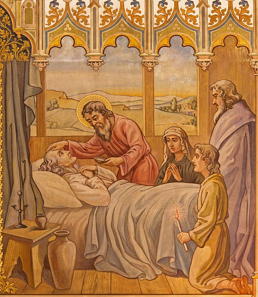 trnavaslovakia.kgm-fresco de cena do apostles em viaticum - trnava imagens e fotografias de stock