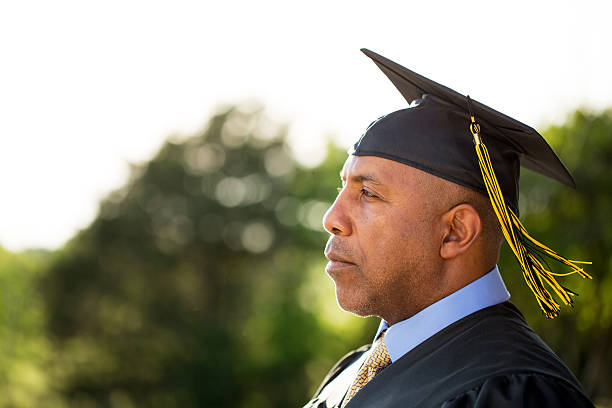 istock Mature African American man graduating 526548934