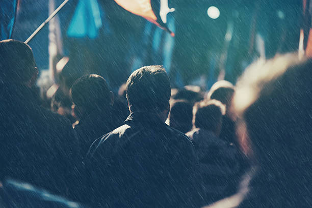 istock Political protest on a rainy day 526549428
