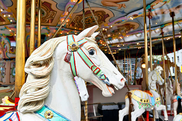 istock Head of a classic carousel horse 526549936