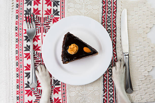 istock Plate with piece of chocolate cake. 526550697