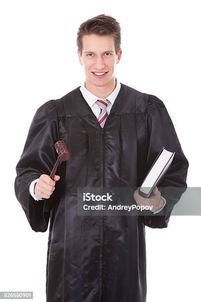 Judge Holding Gavel And Book Stock Photo - Download Image Now - Adult, Adults Only, Authority