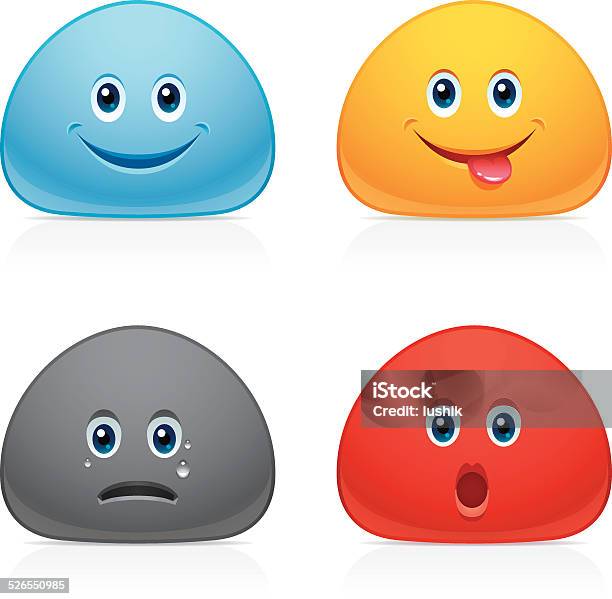Emoji Face Vector Icons Pack Stock Illustration - Download Image Now - Laughing, Teardrop, Avatar