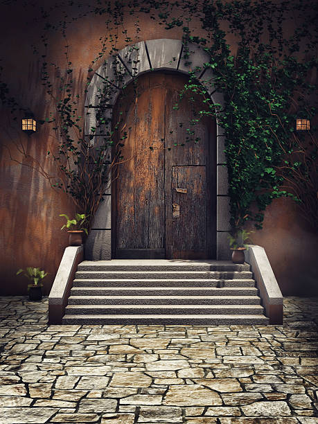 Wooden castle door