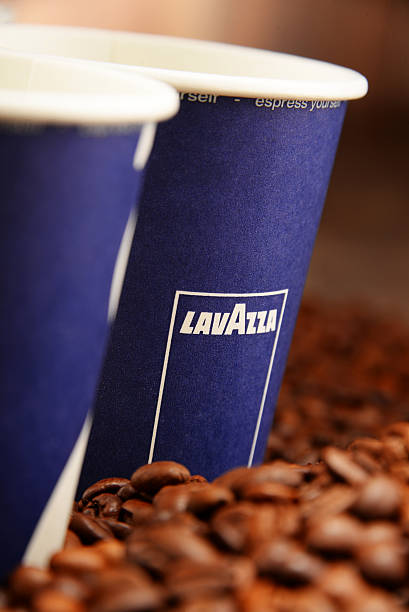 Composition With Cup Of Lavazza Coffee And Beans Stock Photo - Download  Image Now - Lavazza, Coffee - Drink, Coffee Crop - iStock