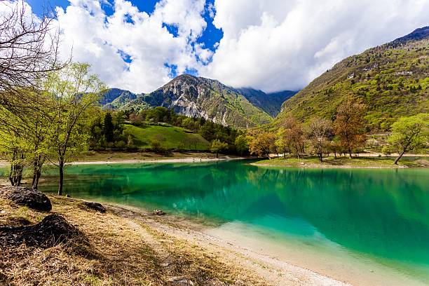 istock Turquoise lake in the mountains. 526556938