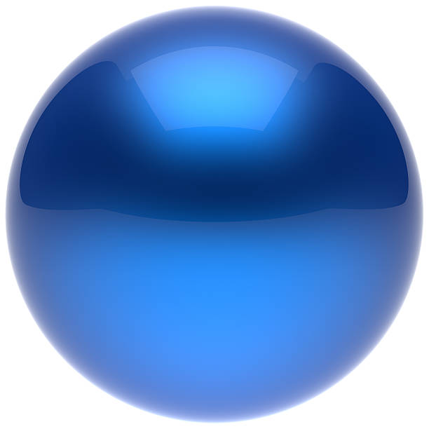 bola de esfera círculo redondo botão bolha figura azul base sólida - blue ball imagens e fotografias de stock