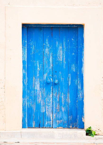istock Blue wooden door 526560160