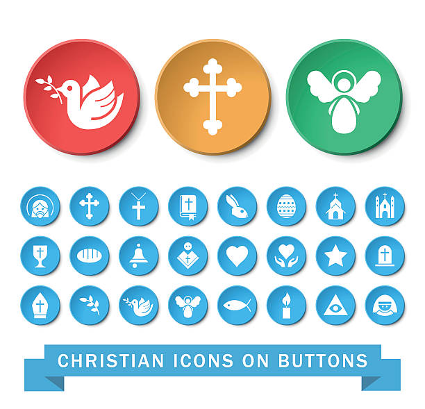 ilustraciones, imágenes clip art, dibujos animados e iconos de stock de conjunto de iconos universales 24 cristiano. - candle human hand candlelight symbols of peace