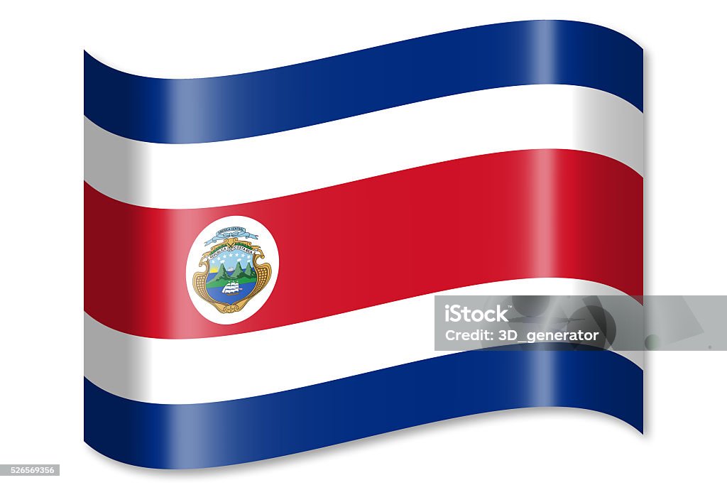 Bandeira da Costa Rica - Foto de stock de Bandeira royalty-free